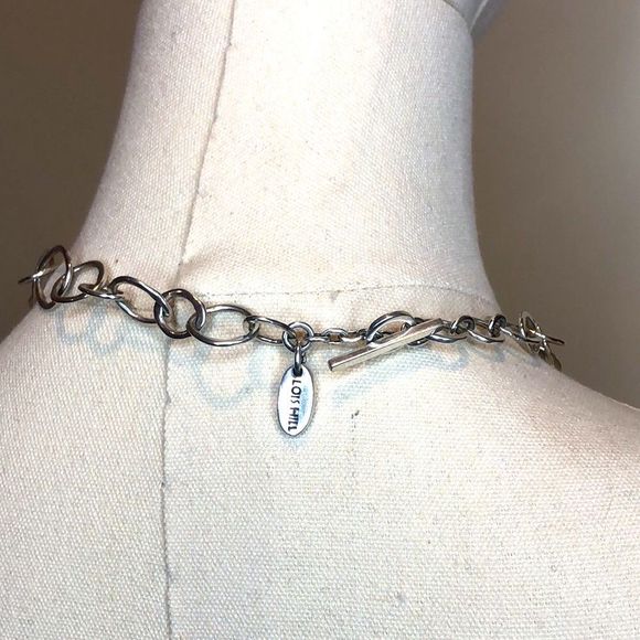 LOIS HILL Yellow Topaz Trillion Cut Sterling Silver Pendant Open Link Necklace - Picture 13 of 17